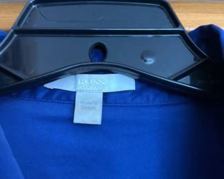 Boss Hugo Boss Women's "Silk Blend" Royal Blue Button Up Shirt