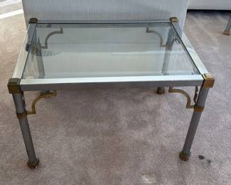 Mid Century Modern Chrome and Glass Coffee Table