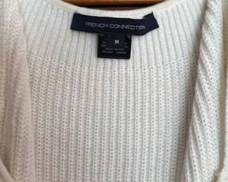 French Connection Women's White Floral Sleeve Sweater