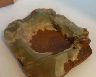 Polished Onyx Slab with Wood Grain Inclusions