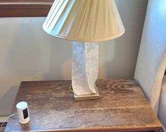 Mid Century Brutalist Wood Nightstand