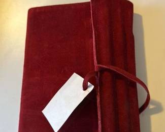 Suede Pencil Roll with Sketchpad and Watercolor Set