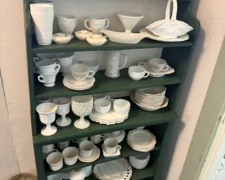 Milk glass pieces of all types