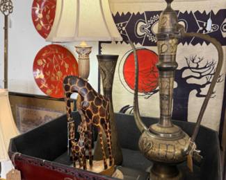 giraffes, lamps, brass decor and more