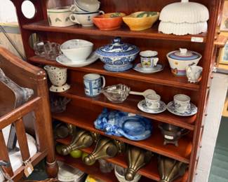 glassware, bowls, sconces, tea cups and suacers