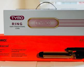Amika curling iron, Tymo straightener 
