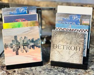 Detroit Themed Coaster Sets