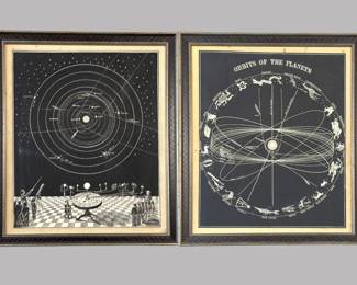 'Orbits Of The Planets' And 'The Solar System,' Taken Smith's Illustrated Astronomy, C. 1850 & 1853 (2)