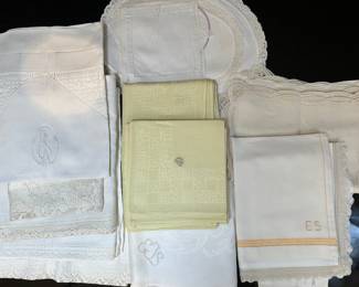 Collection Of Antique Table Linens, Some Monogrammed (30)