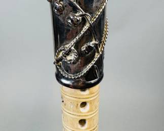 R.F. Simmons & Co. Sterling Silver Mounted Dress Walking Stick, C. 19th Century