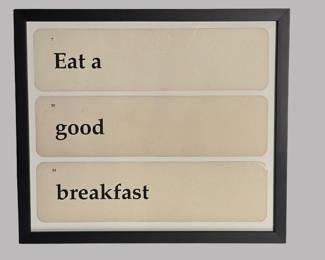 'Eat A Good Breakfast,' Giclee Reproduction Of C. 1900 Flash Cards By Vintage Smith