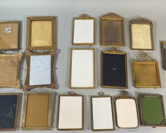 Seventeen Antique Gilt Brass Picture Frames (17)