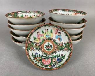 Chinese Rose Medallion Small Dishes, Early 20th Century