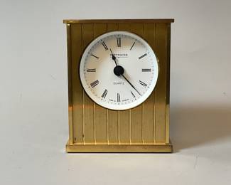 Wittnauer Gilt Brass Desk Clock