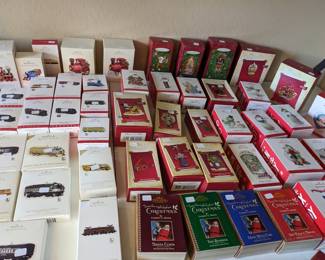 Large selection of Hallmark keepsakes new in the box