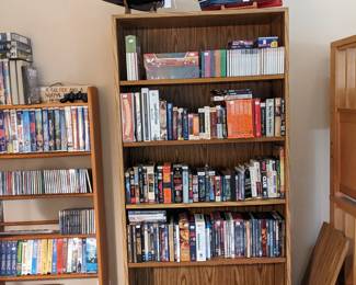 Variety of cassettes CDs and VHS 