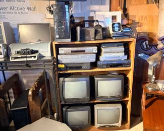 VCR's, DVD players, t.v.'s, computer equipment, radios 