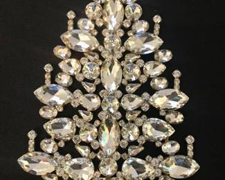 Czech handmade standing Crystal Christmas tree