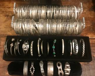 Lots of sterling bangles
