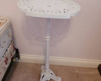 White metal side tablr