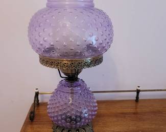 Purple glass lamp