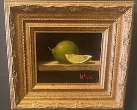 "Lime & Slice" oil on canvas by artist Bert Beirne