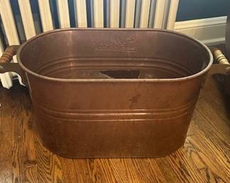 Antique Copper Wash Boiler