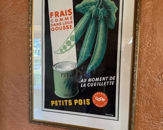 Petits Pois Framed Advertising Poster
