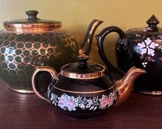 Sadler vintage teapots and Hall China Company teapots