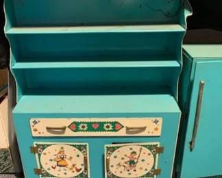 Vintage children's metal kitchen 
