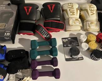 Various work out accessories