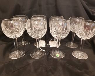 Waterford "Lismore" hock wine stemware. 