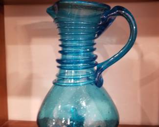 Art glass creamer pitcher. 