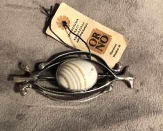 Antique Sterling and Agate