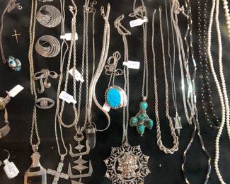 Sterling Jewelery: Modernist; MCM; Mexican; Taxco; Marcasite; South Western; Norway; Turquoise; Judaica  