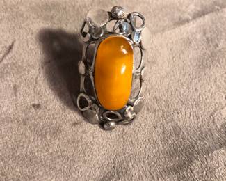 Large Amber ring