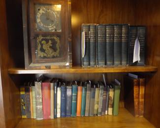 Vintage books and Clock