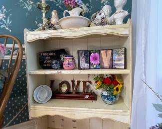 Capiz Shell Lamp, Book Shelf