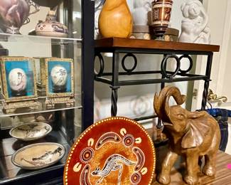 Elepahant Decor, Wooden Decorative Plates