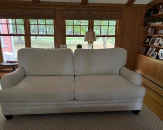 Sherrill Sofa in white performance fabric 