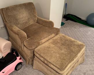 Swivel chair and ottoman 