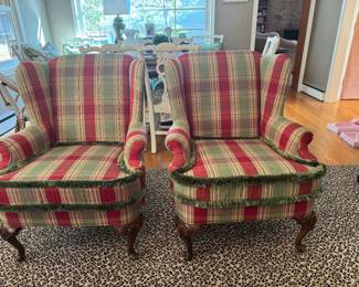 Medium size wing back chairs