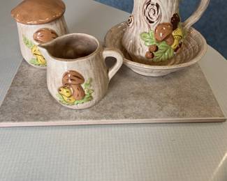Vintage Ceramic Mushroom Themed Set