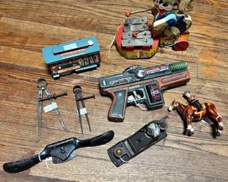 Vintage Tin Toys, Tools, Calipers