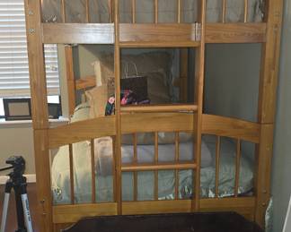 Back View of Twin Beds
