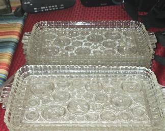 Vintage Crystal Snack Trays