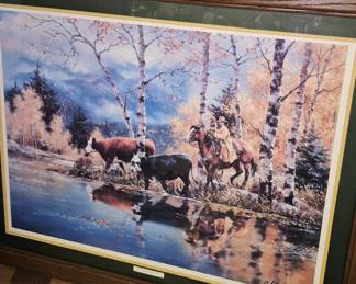 "Grandpa's Helper" framed and signed Jack Sorenson print #251/1000