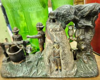 "Boy Scout Camp" cast iron mechanical bank