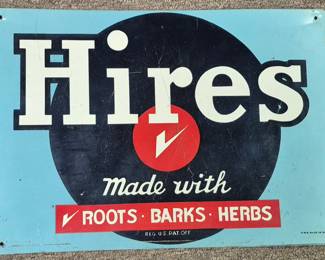 "Hires" metal sign