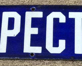 Very cool vintage porcelain St. Joseph "Prospect Ave." street sign